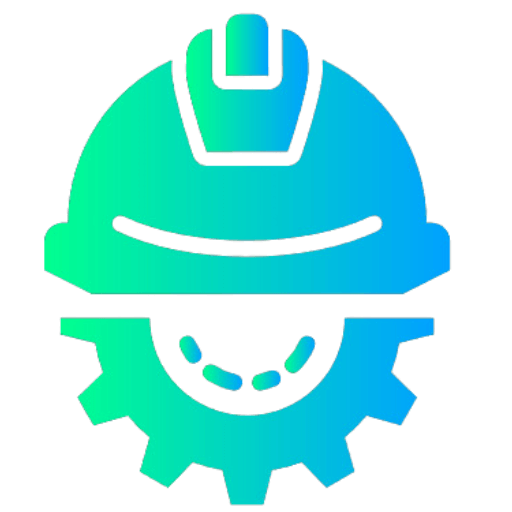 Ezen a képen Grantech logója látható. A képen egy illusztrált szakállas ember látható, aki munkavédelmi sisakot visel.